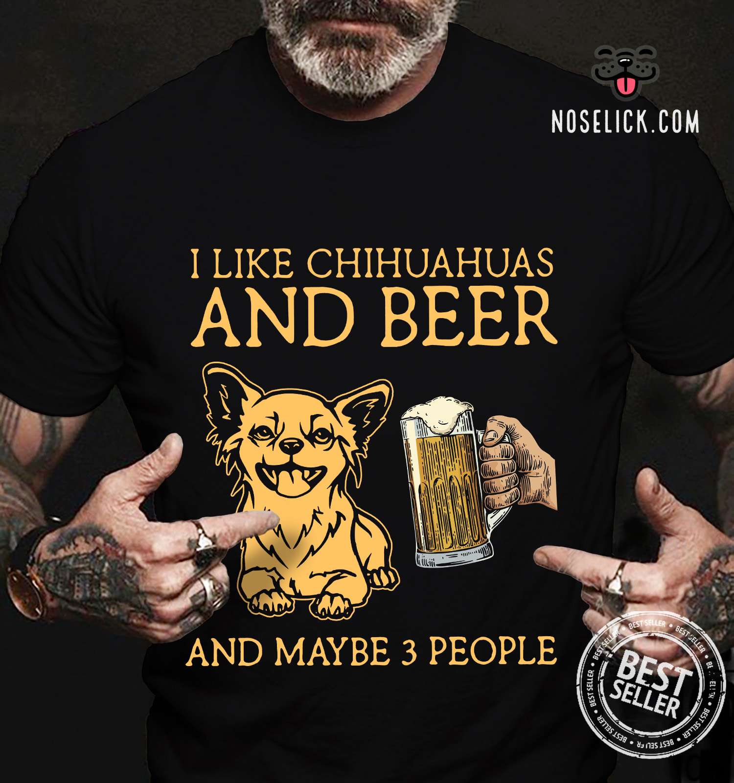 I like chihuahuas and beer and maybe 3 people - Beer and dog