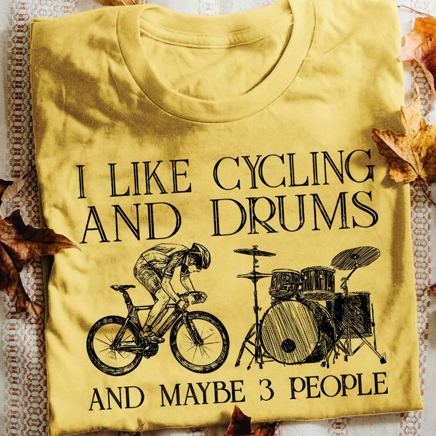 I like cycling and drums and maybe 3 people - Man cycling