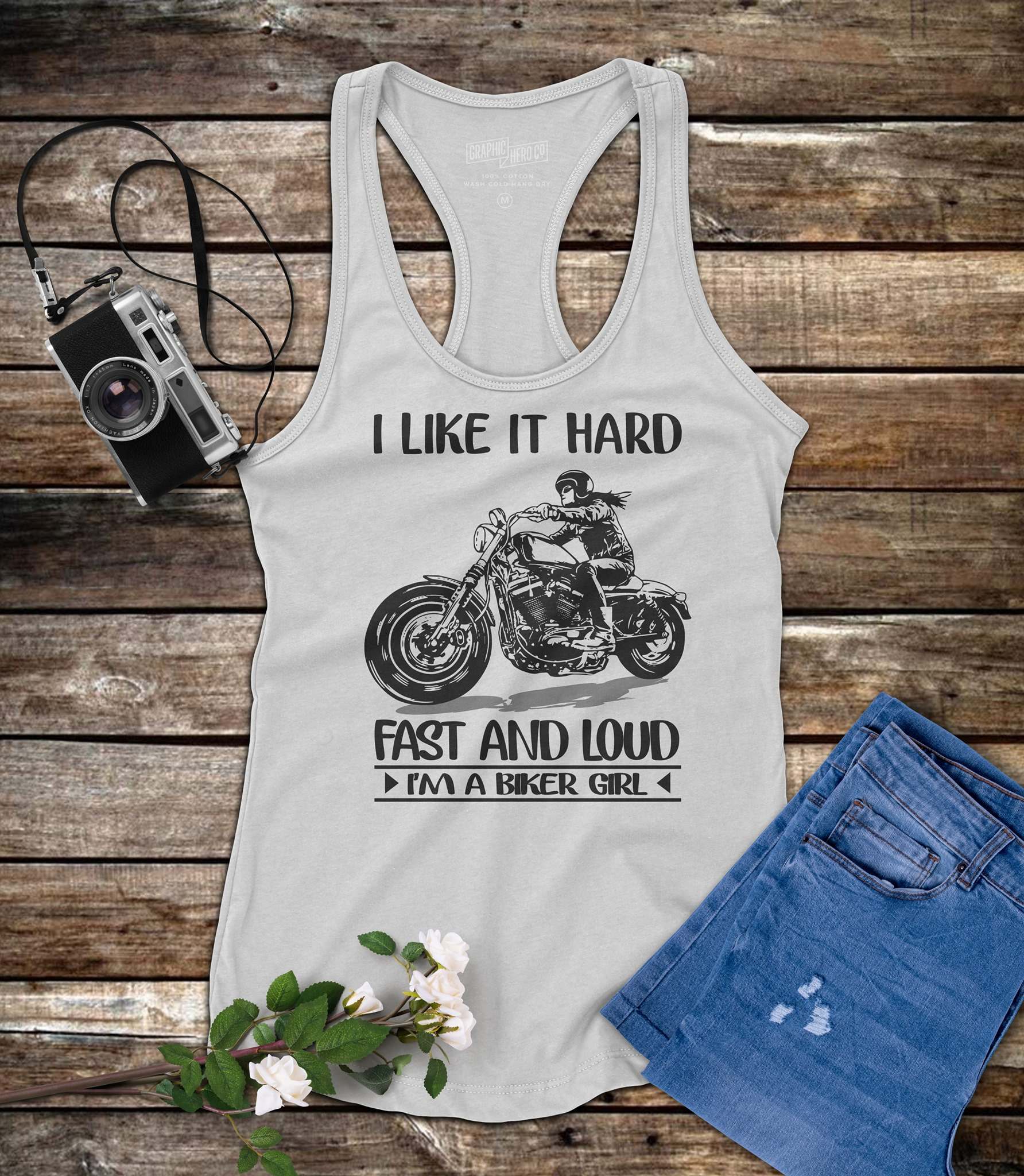 I like it hard fast and loud I'm a biker girl - Girl love motorcycle
