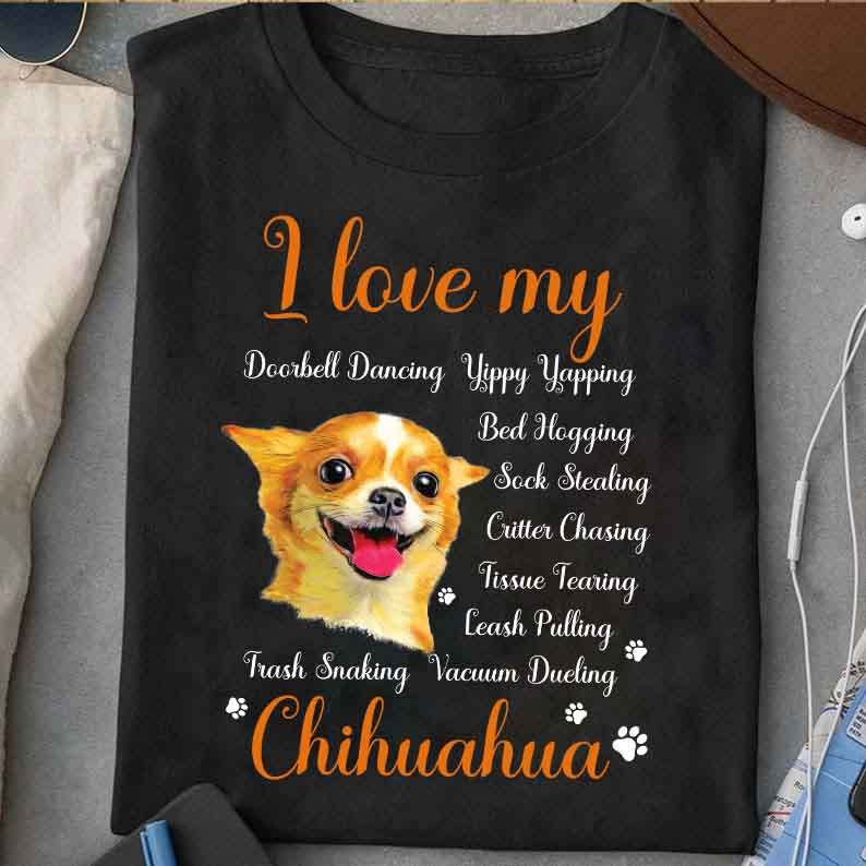 I love my doorbell dancing, yippy yapping, bed hogging Chihuahua - Chihuahua dog, dog lover