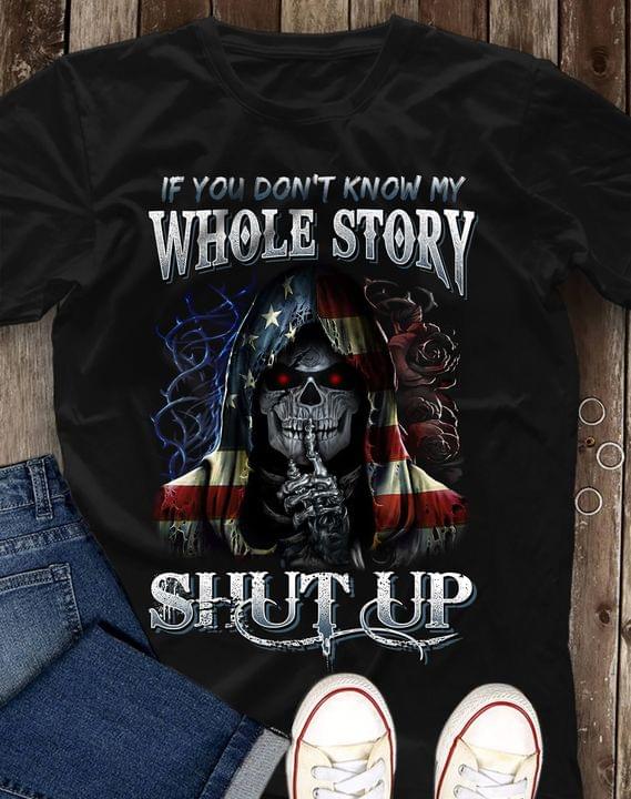 If you don't know my whole story shut up - Evil America flag