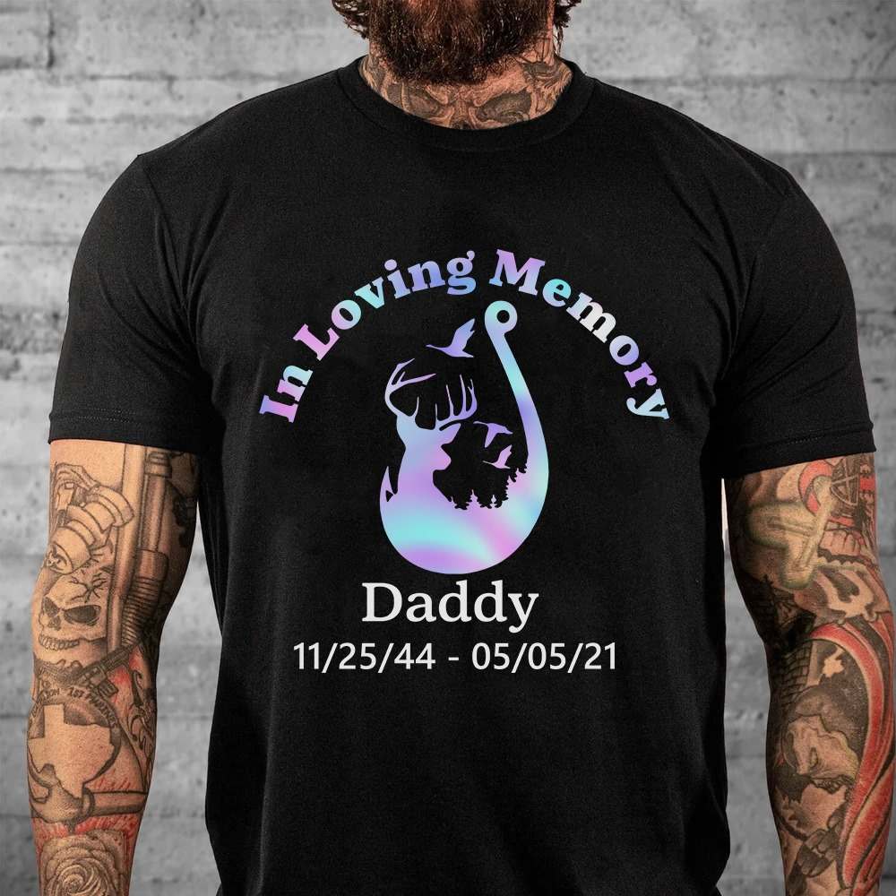 In loving memory Daddy - Deer and dad, father's day gift