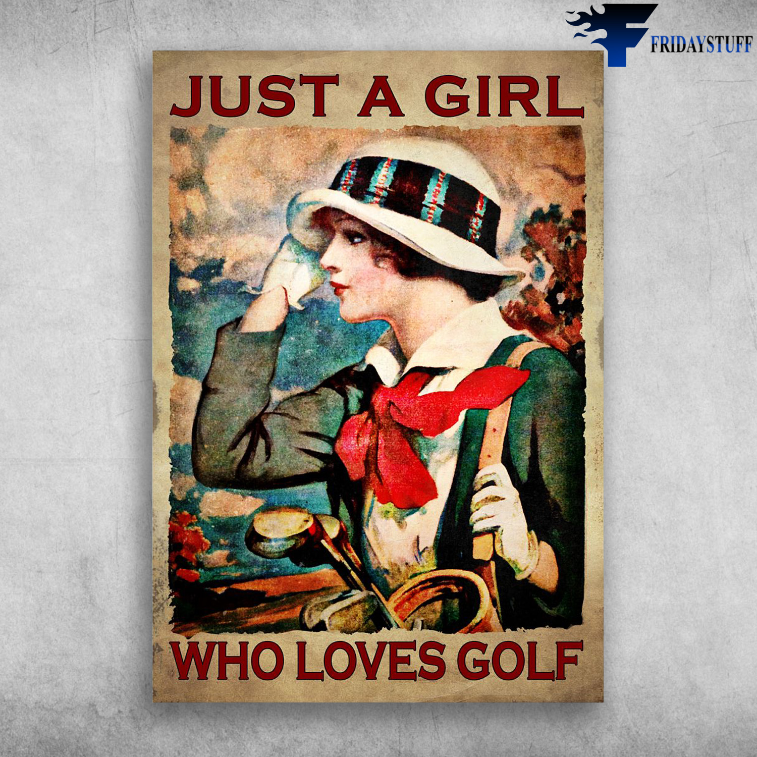 Lady Plays Golf - Lisy A Girl, Who Loves Golf