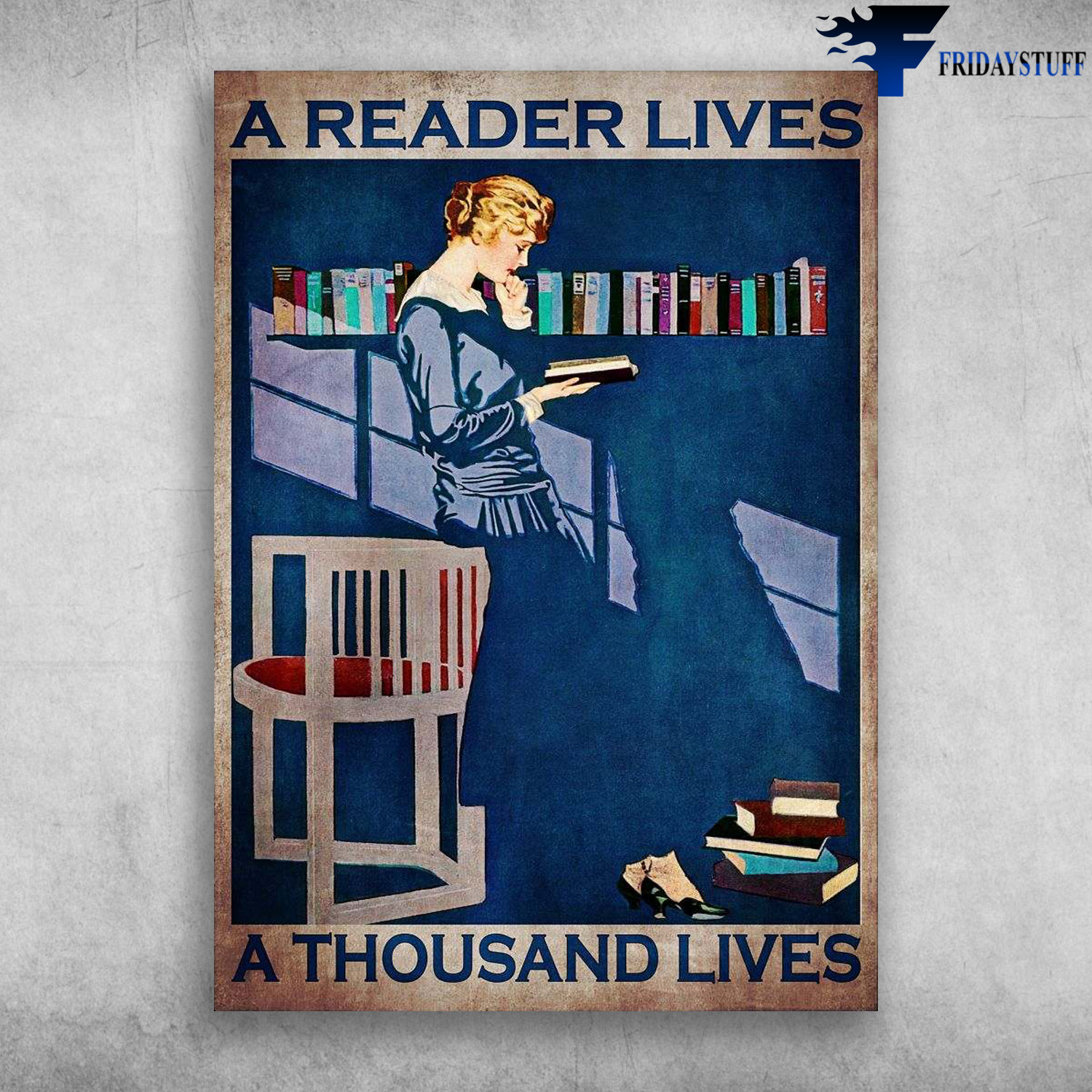 Lady Reads Book - A Reader Lives, A Thousand Lives