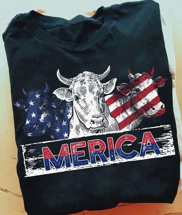 Merica - America independence day, cow lover