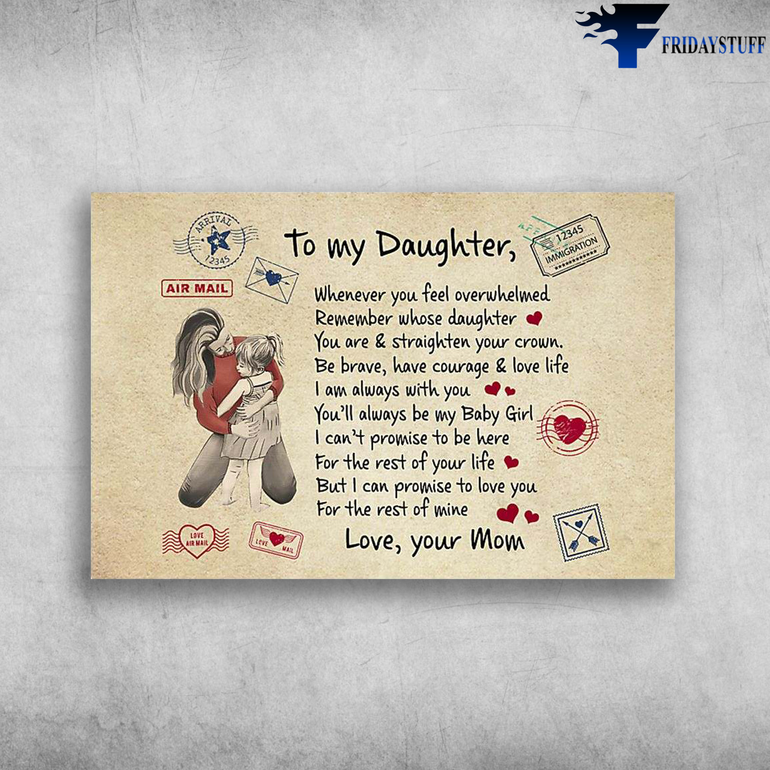 BM-Whenever 0319 Whenever You Feel Overwhelmed Remember Whose Daughter Bookmark Inspirational Women Bookmark Mom Daughter