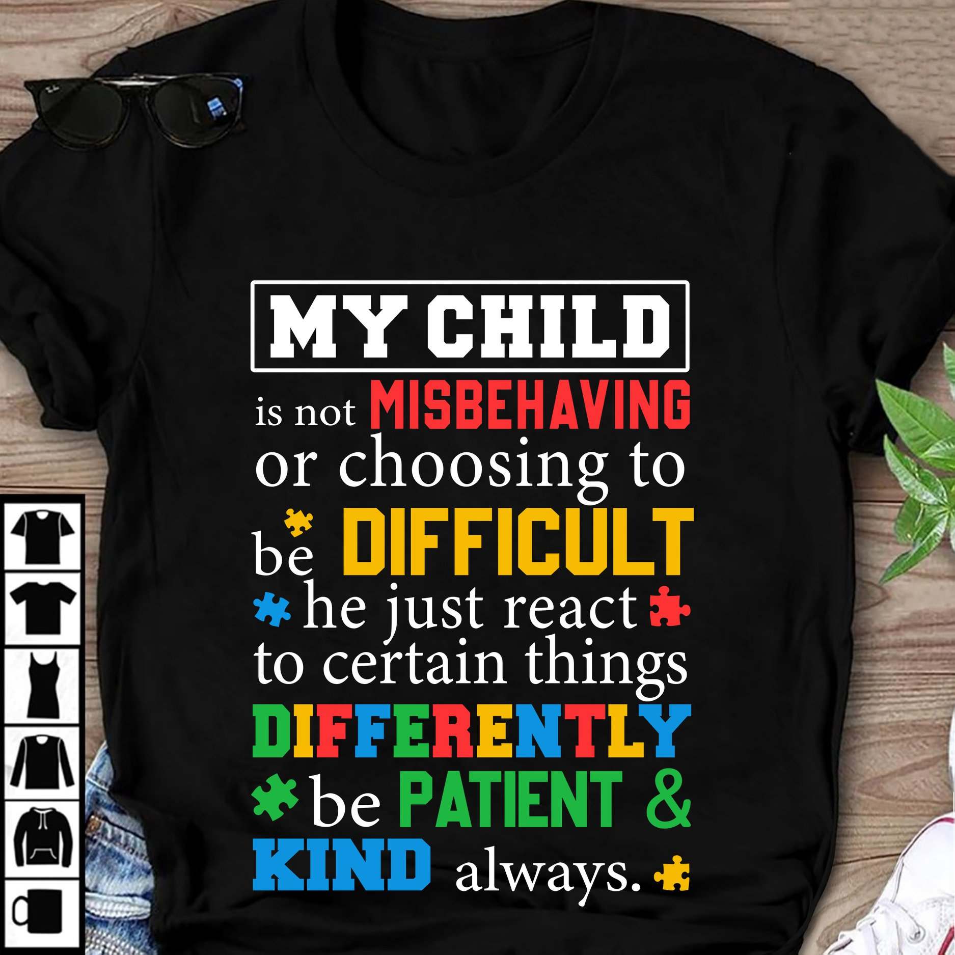 My child is not misbehaving or choosing to be difficult he just react to certain things differently - Autism awareness
