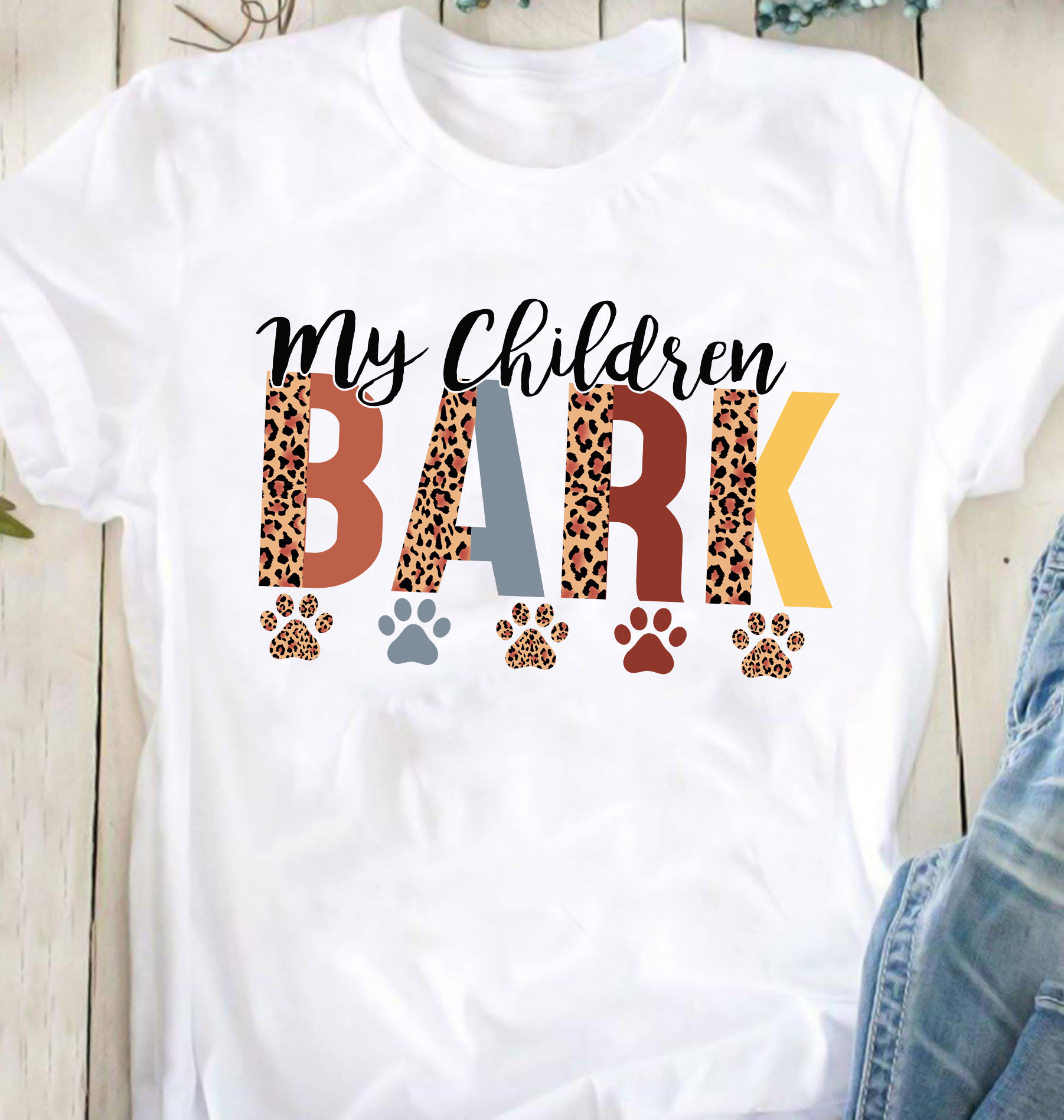My children bark - Dog footprint, dog children, dog lover