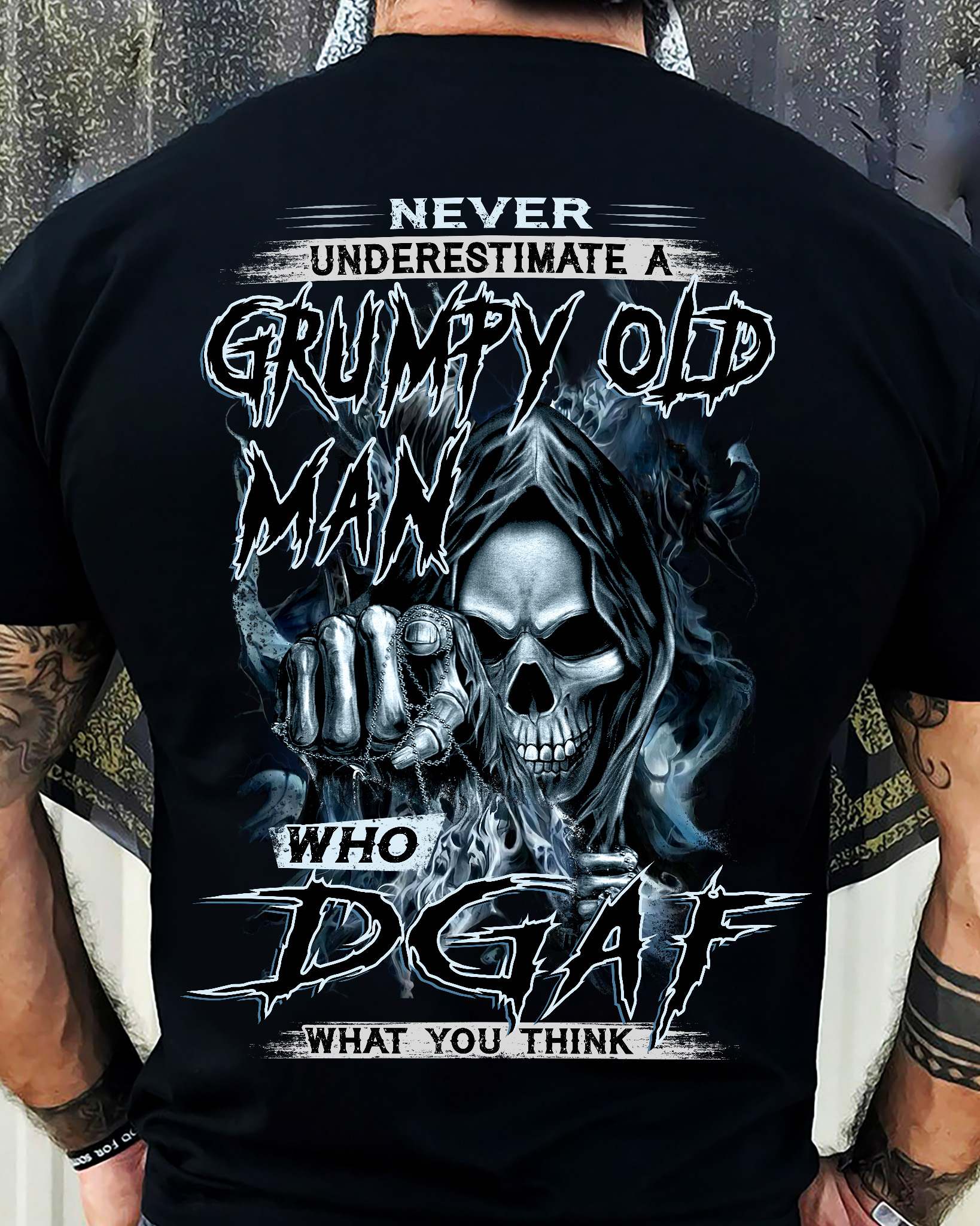 Never underestimate a grumpy old man who DGAF what you think - Black evil