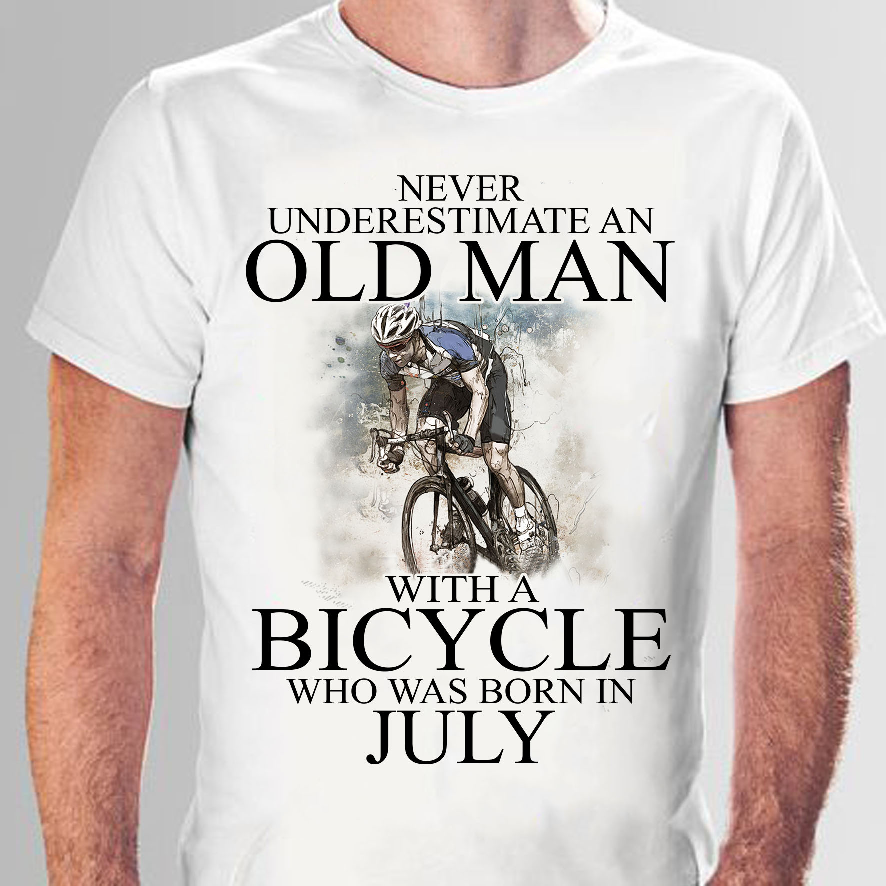 Never underestimate an old man with a bicycle who was born in July