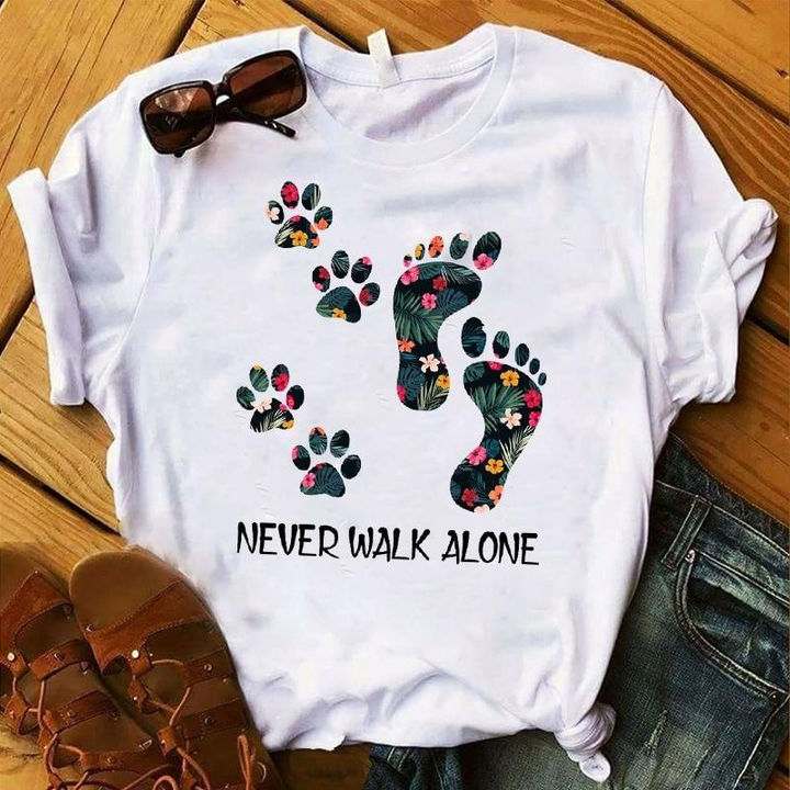 Never walk alone - Dog footprint, dog person