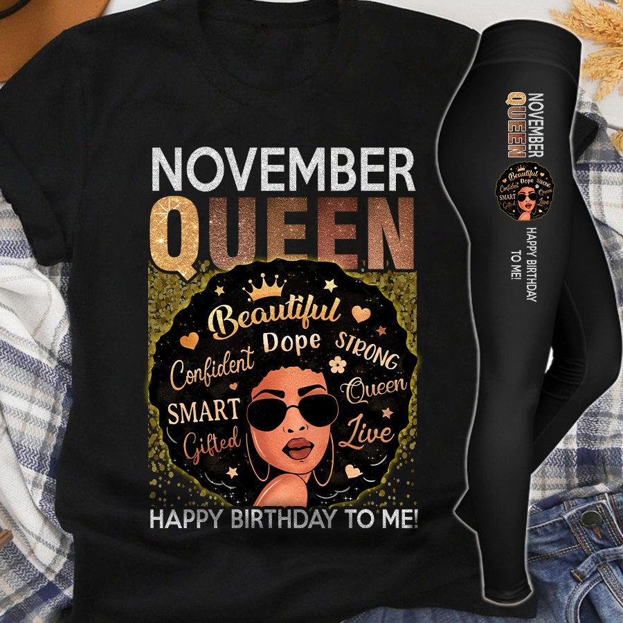 November queen, black queen, happy birthday to me