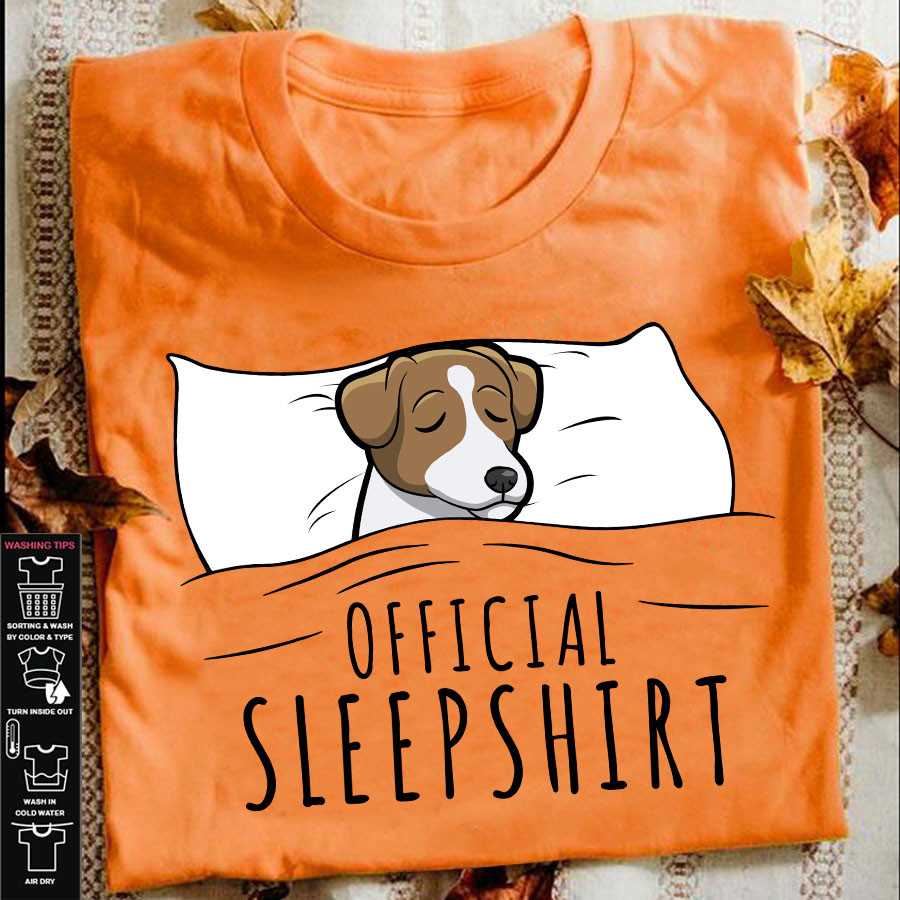 Official sleep shirt - Jack Russell dog, sleeping dog, dog lover
