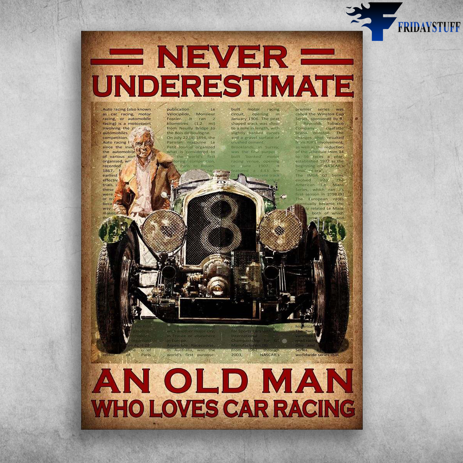 Old Man Hot Rod - Never Underestimate An Old Man, Who Loves Car Racing