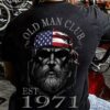 Old man club est 1971 - Man with america flag