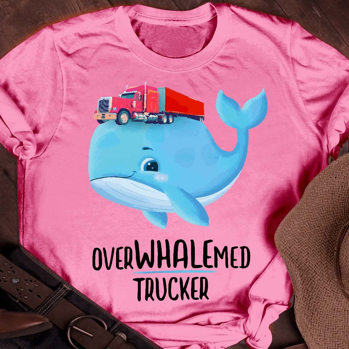 Overwhalemed trucker - Blue whale, trucker the job