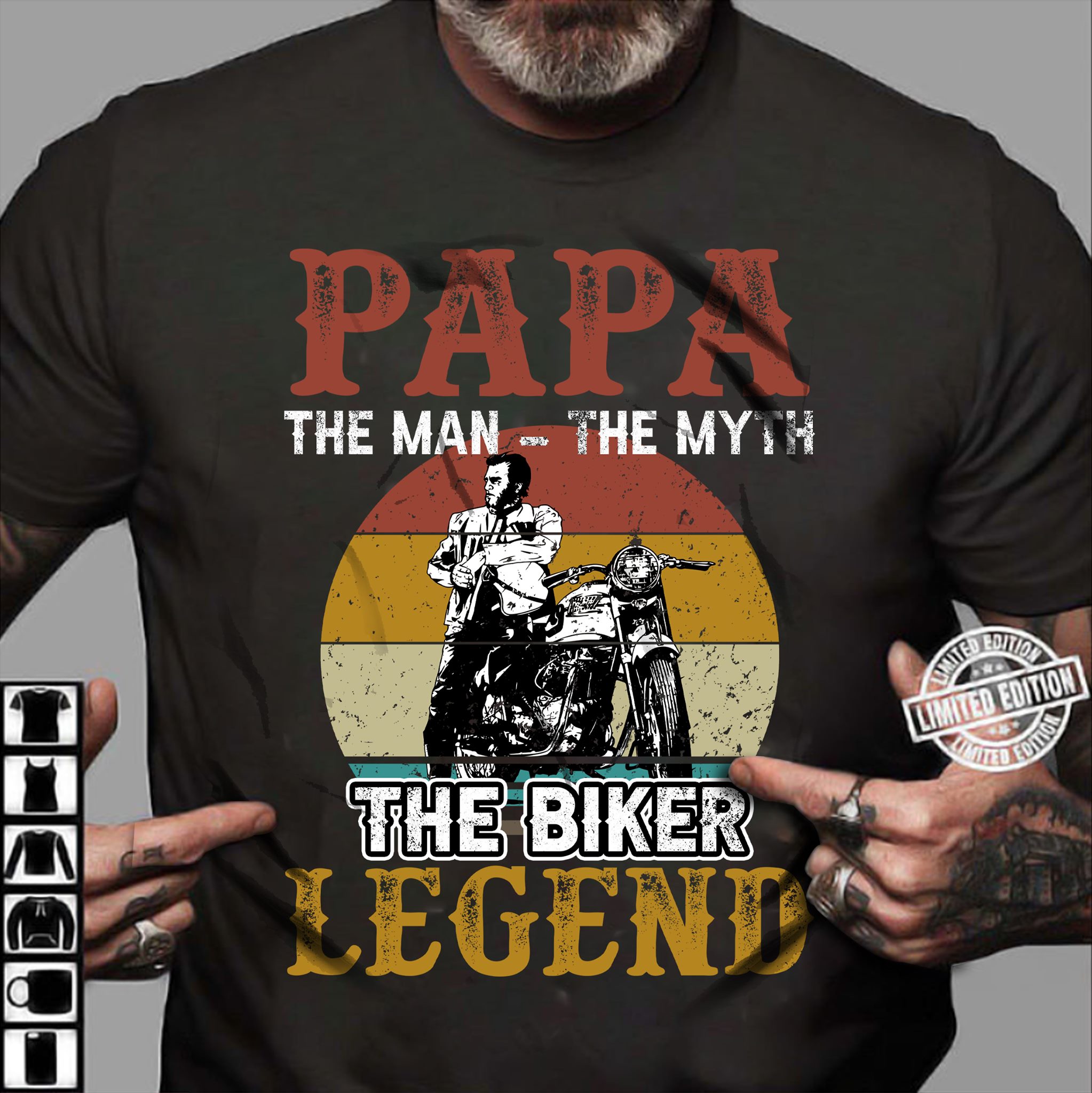 Papa the man the myth the biker legend - Father love motorcycle