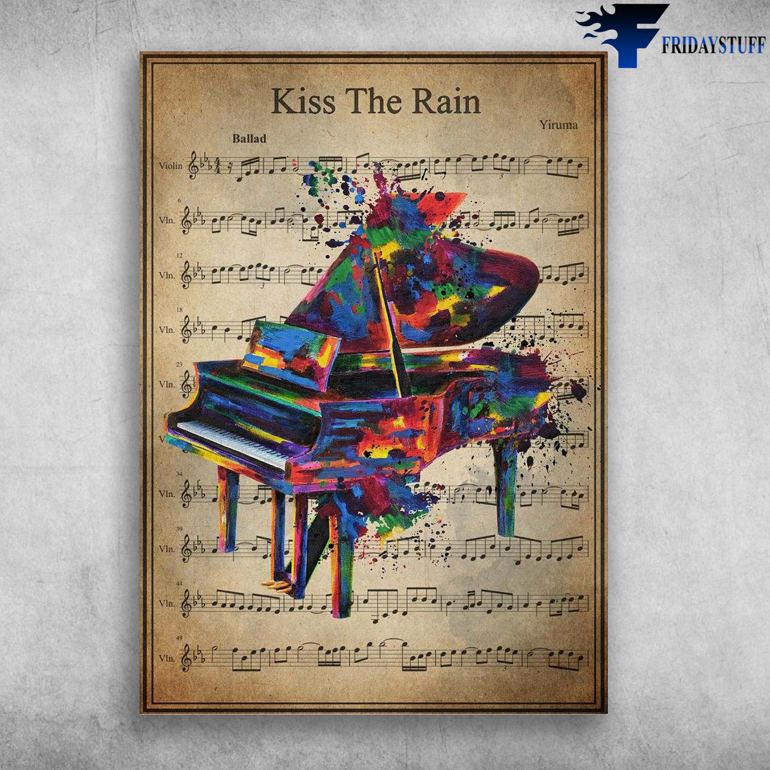 Piano Music Sheet - Kiss The Rain