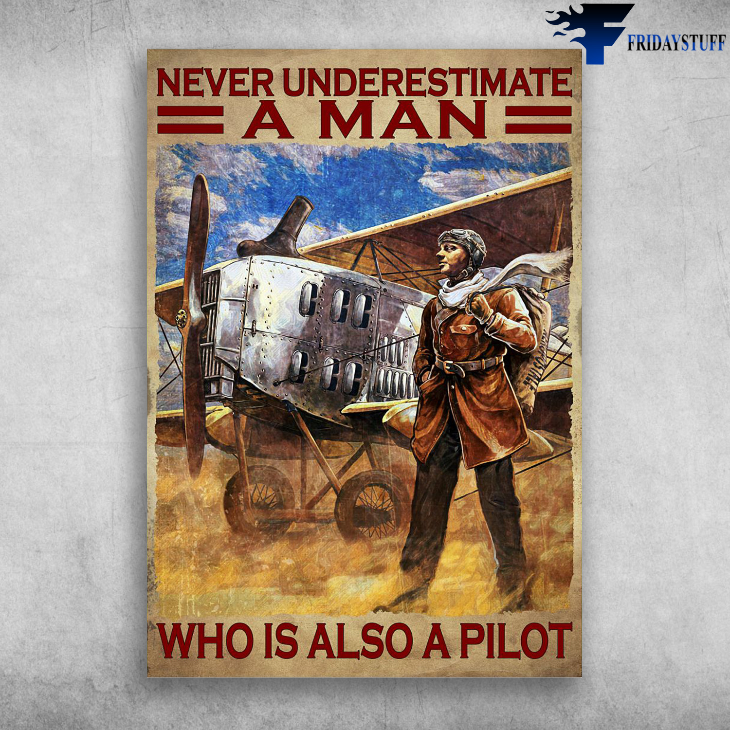 Pilot And Aircraft - Never Underestimate A Man, Who Is Also A Pilot
