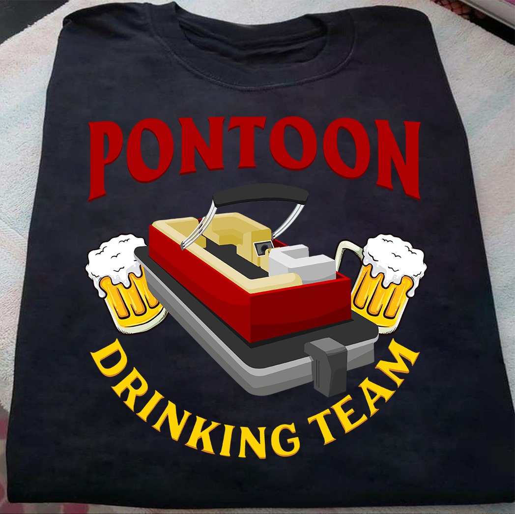 Pontoon drinking team - Love pontooning and beer