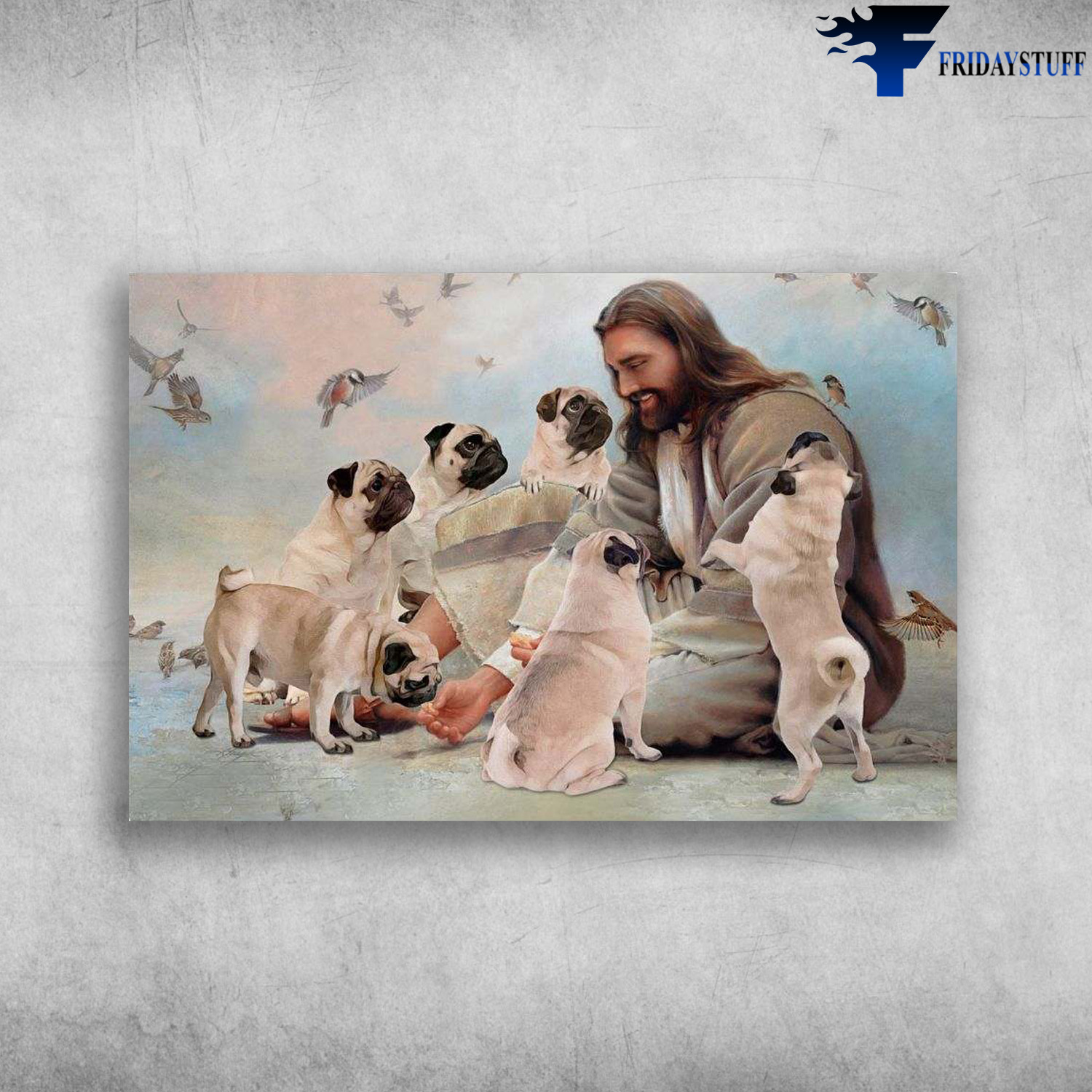 Pug Dog, Jesus Dog Lover, Pug God