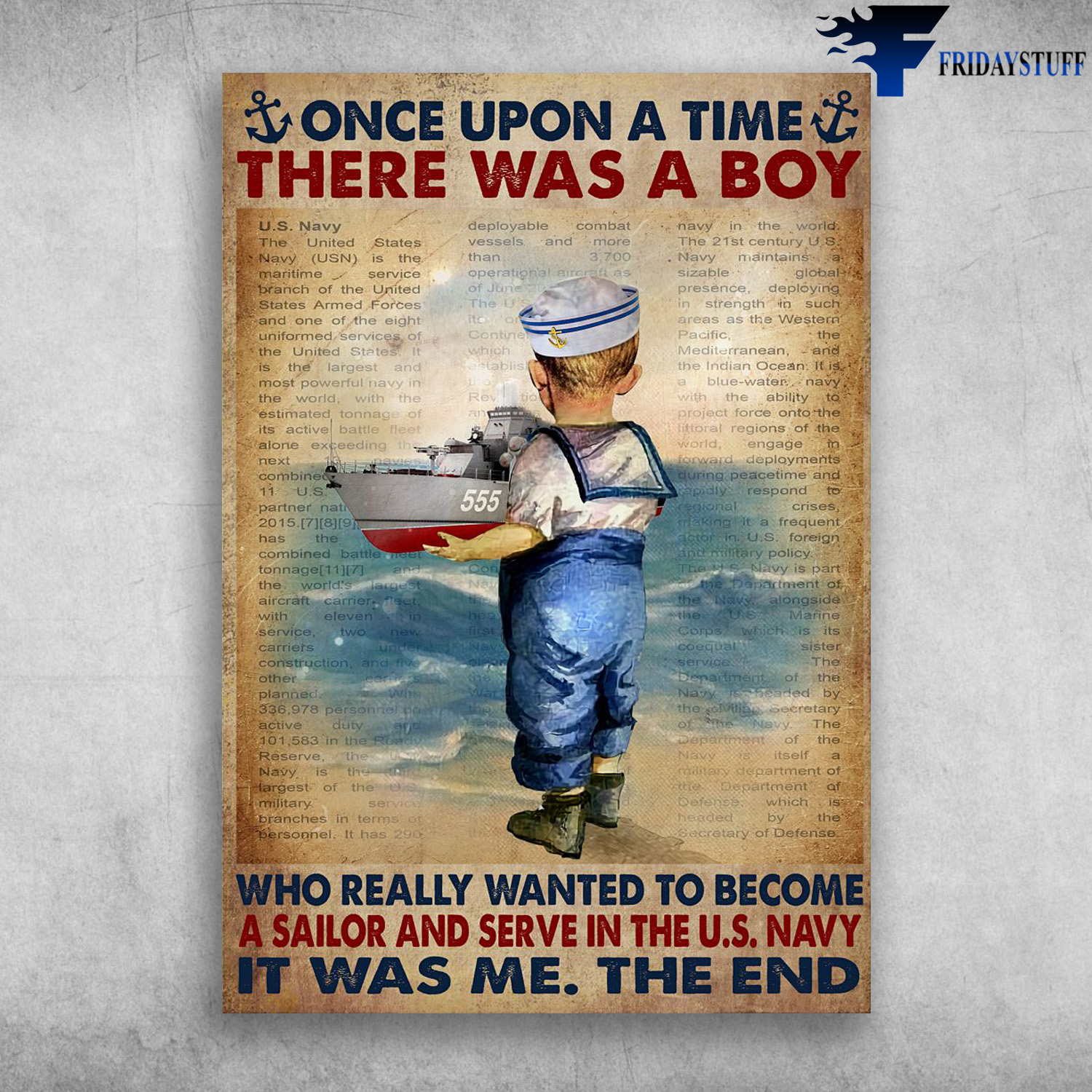 Sailor Boy - Once Upon A Time, There Was A Boy, Who Really Wanted To Become A Sailor And Serve In The U.S. Navy, It Was Me, The End