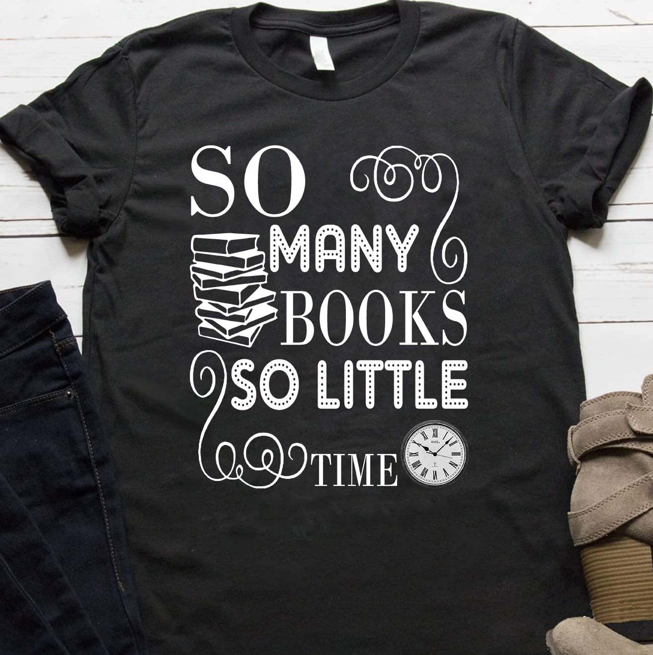 So many books so little time - Book and clock