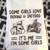 Some girls love boxing and tattoos - Tattooed boxing woman, girl boxer