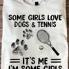 Some girls love dogs and tennis - Dog footprint, tennis player