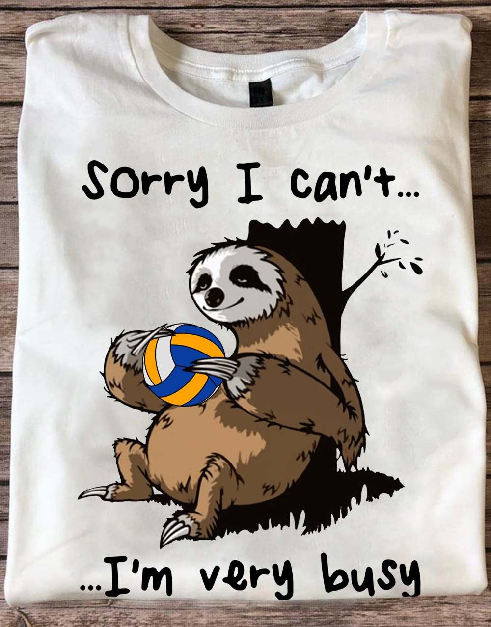 Sorry I can't I'm very busy - Sloth and volleyball
