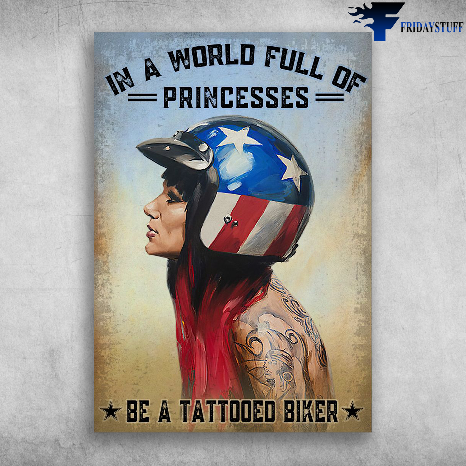 Tattoo Girl, Tattoo Racer - In A World Full Of Princesses, Be A Tattooed Biker