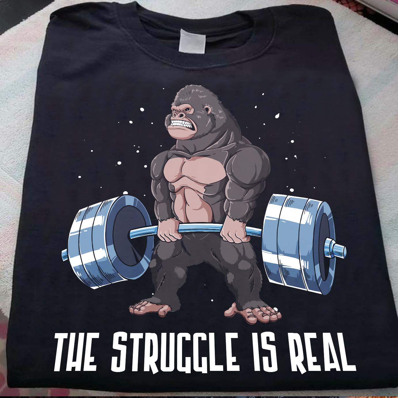 The struggle is real - Gorilla deadlifting, lifting lover