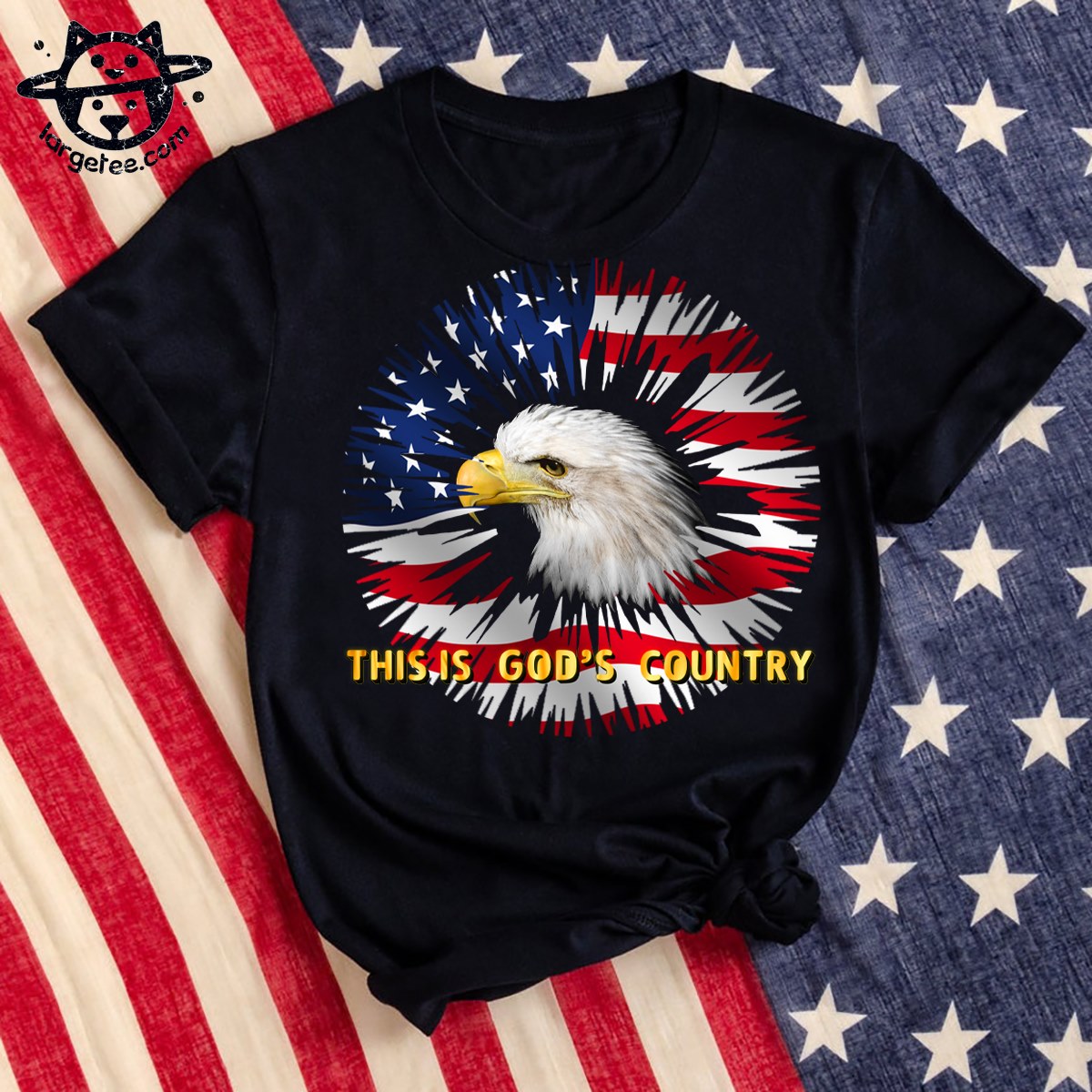 This is god's country - Eagle and america flag