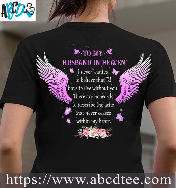 To my husband in heaven - Husband and wife, wife with wings