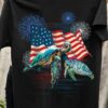 Turtle and America flag - Turtle lover