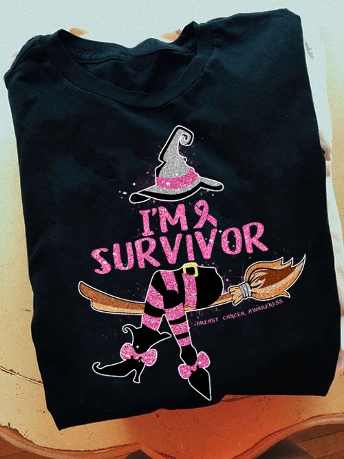 Breast Cancer Witch Girl - I'm survivor breast cancer awareness