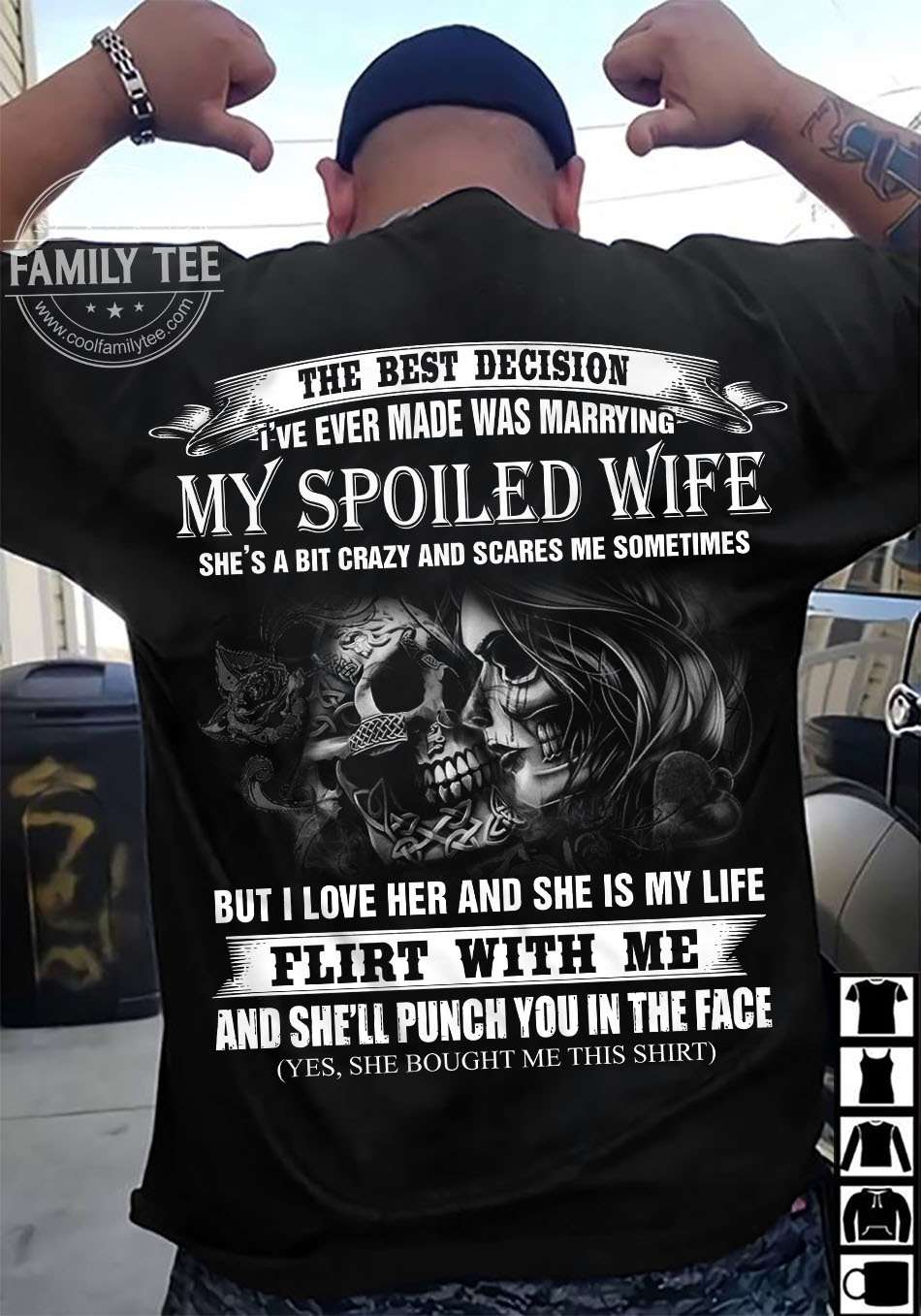 Couple Skull - The best decision i've ever made marrying my spoiled wife i love her and she is my life