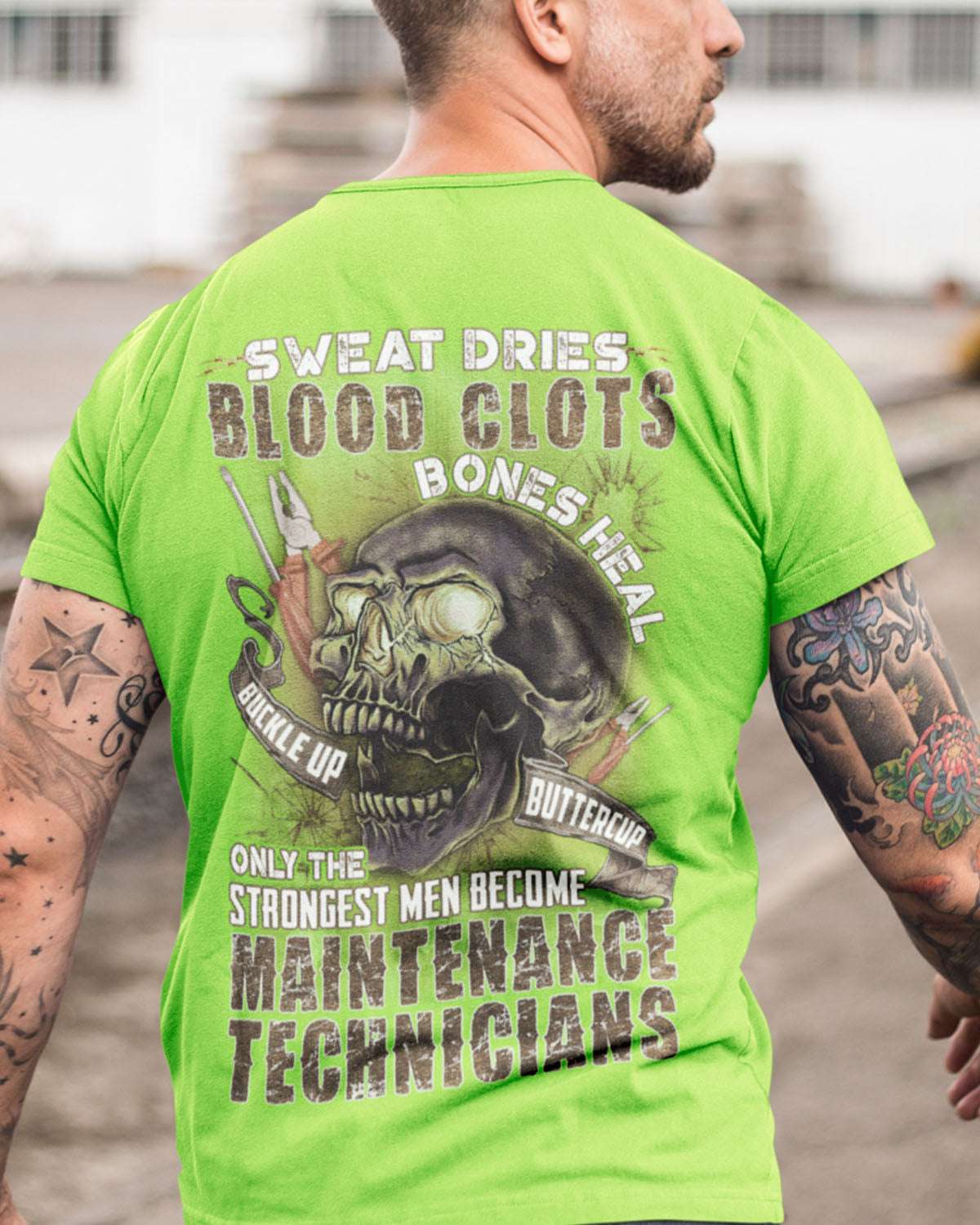 Skull Maintenance Technicians - Sweat dries blood clots bones heal only the strongest men become maintenance technicians