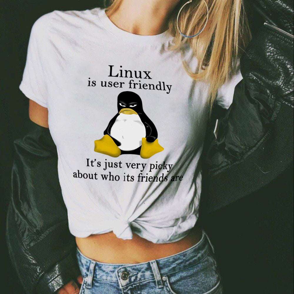Linux Logo - Linux is user friendly it's just very picky about who its friends are