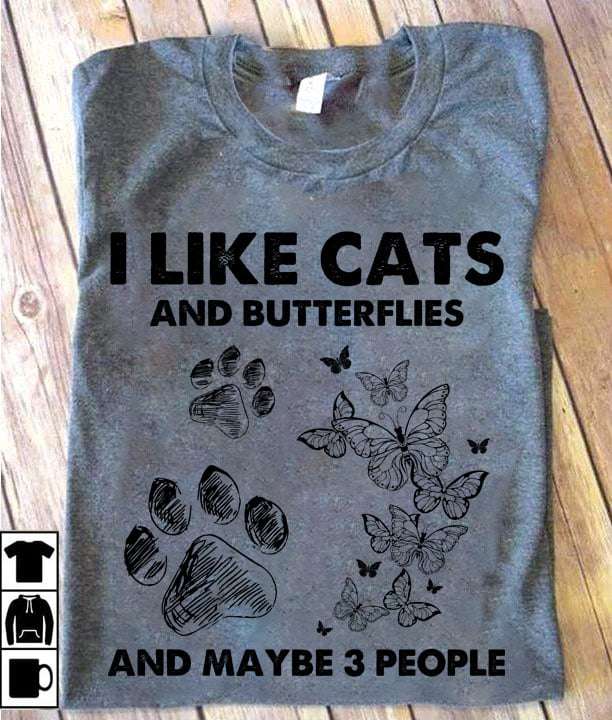 Cats Butterfly - I like cats and butterflies and maybe 3 people