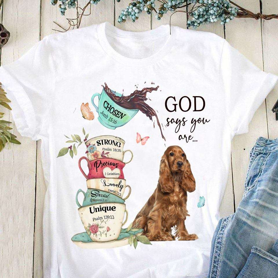 Golden Cocker Spaniel Puppy - God says you are chosen strong precious lovely special unique