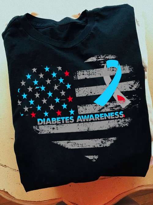 America Heart Ribbon Awareness - Diabetes Awareness