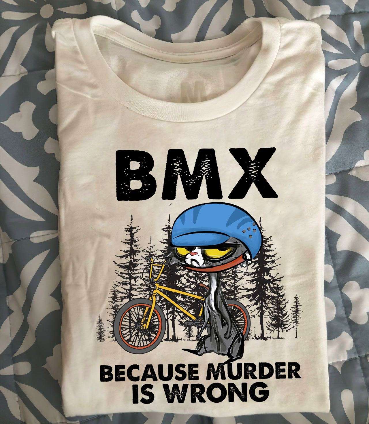 Cycling Cat - BMX Because murder is wrong