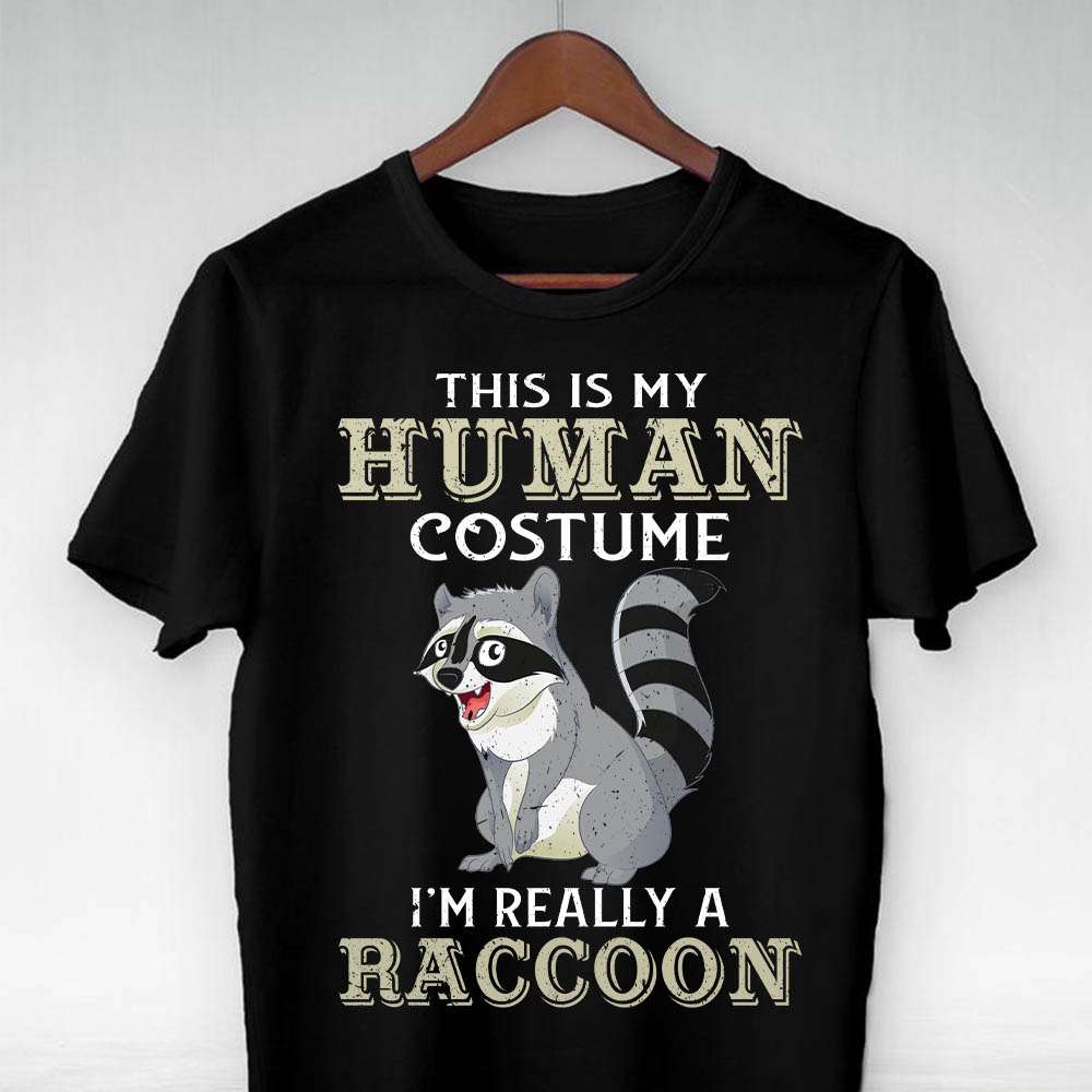 Funny Raccoon - this is my human costume i'm really a raccoon