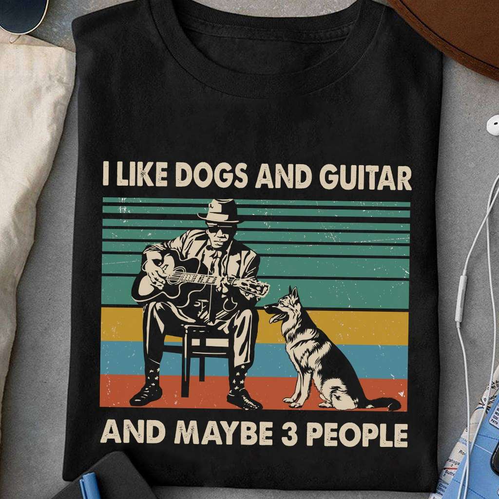 Guitar Man Dog - I like dogs and guitar and maybe 3 people