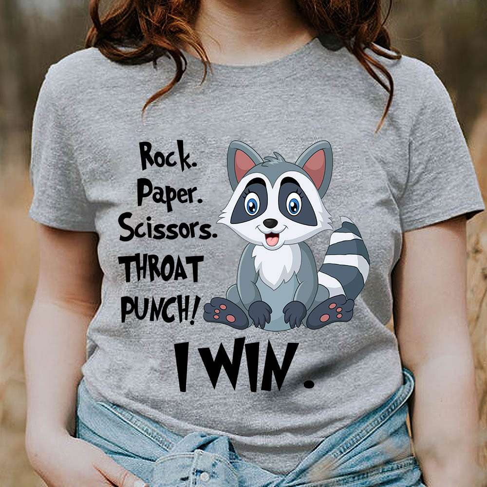 Raccoon Lover - Rock paper scissors throat punch i win