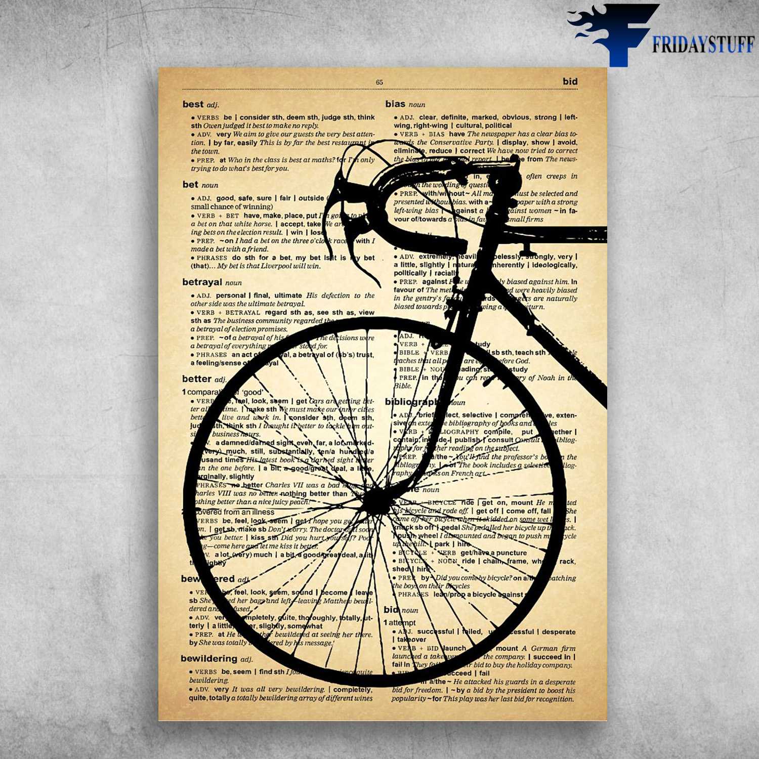 Bicycle Poster - Biker Lover, Cycling Lover