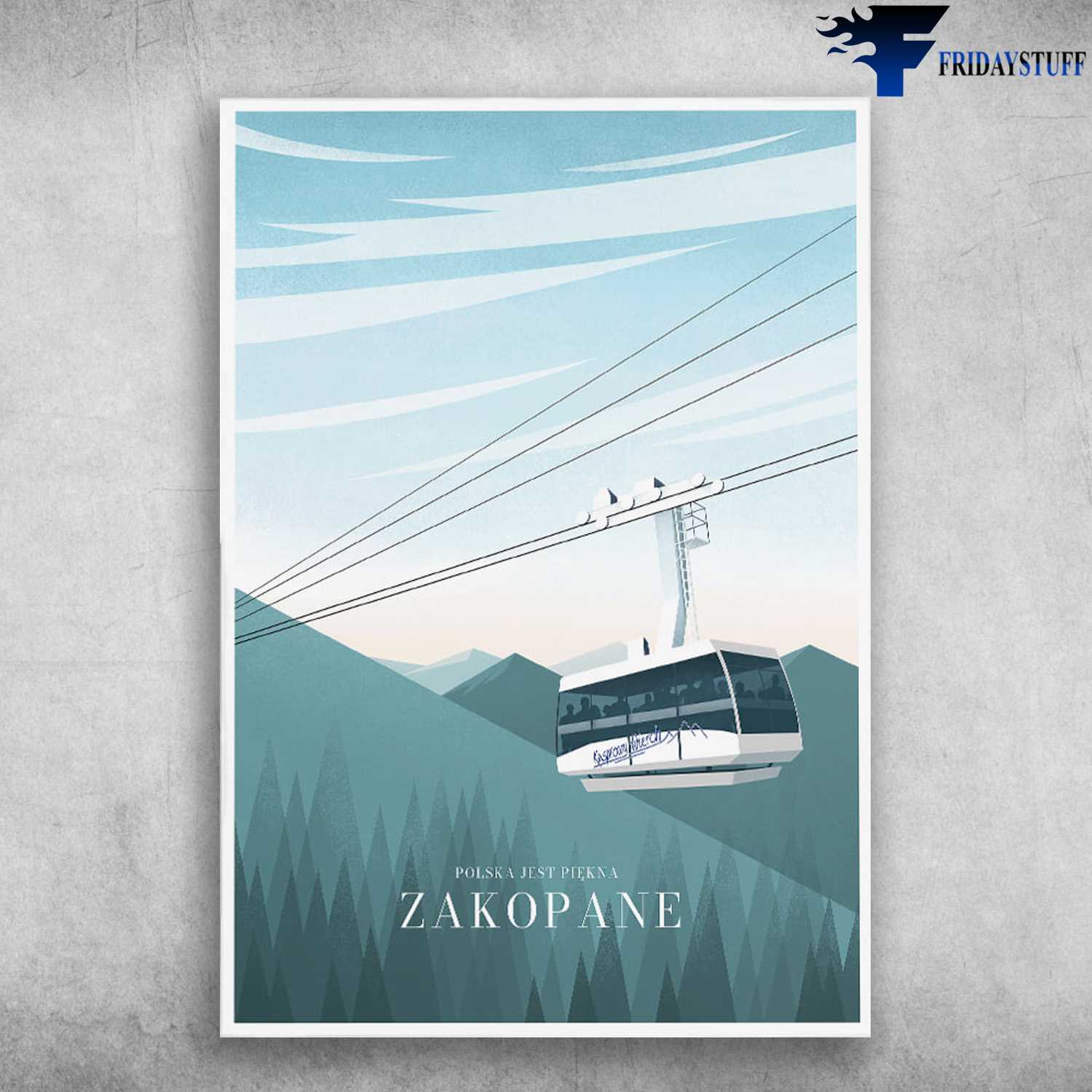 Cable Car Poster - Polska Jest Piekna Zakopane, Poland Scene