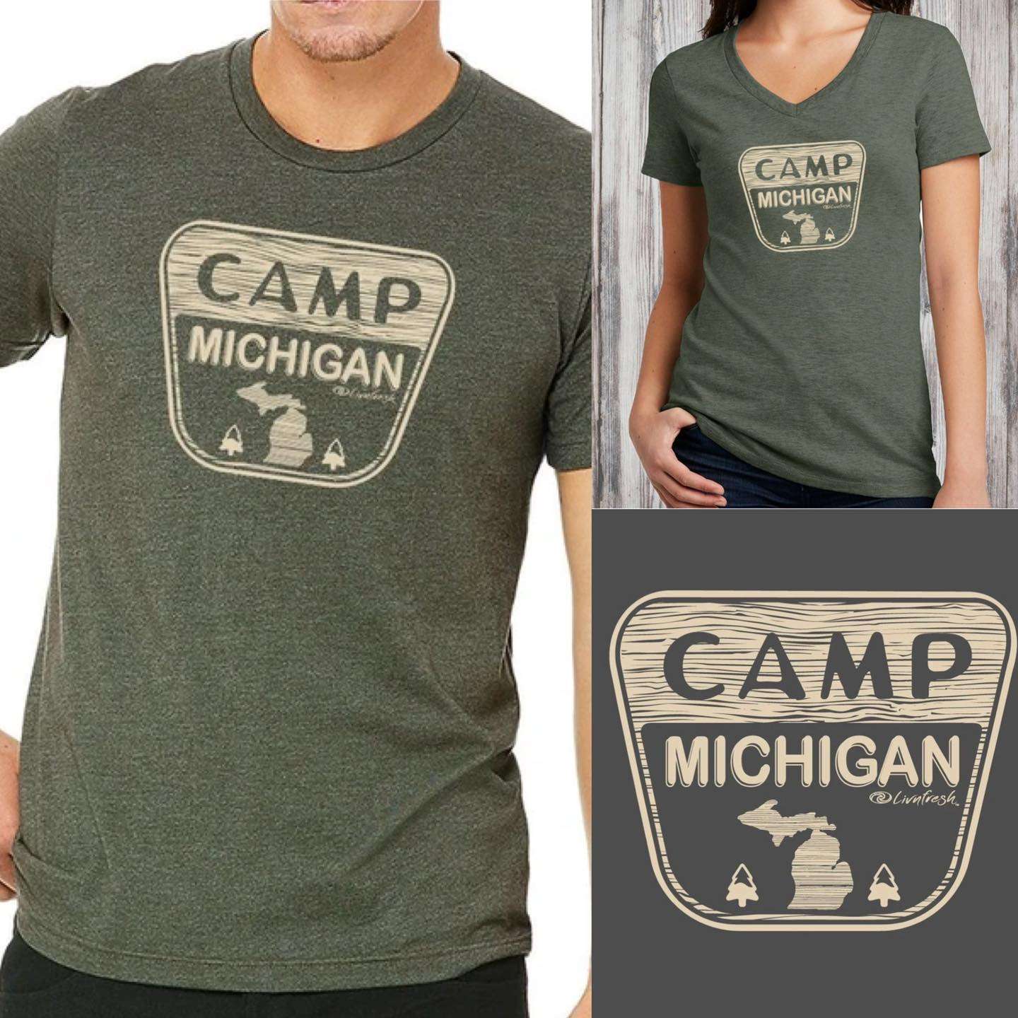 Camp Michigan - Michigan US State, T-shirt for camping lover