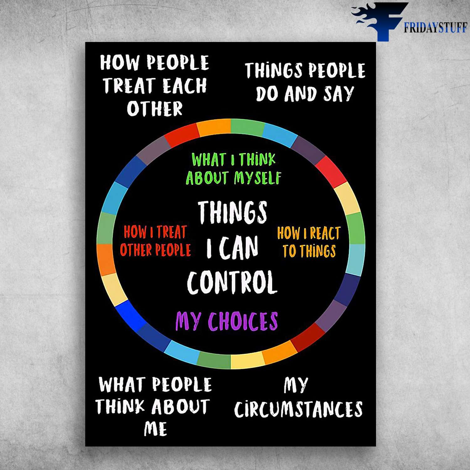 Control Yourself - Things I Can Control, How People Treat Each Other, Things People Do And Say, What I Think About Myself, My Choices